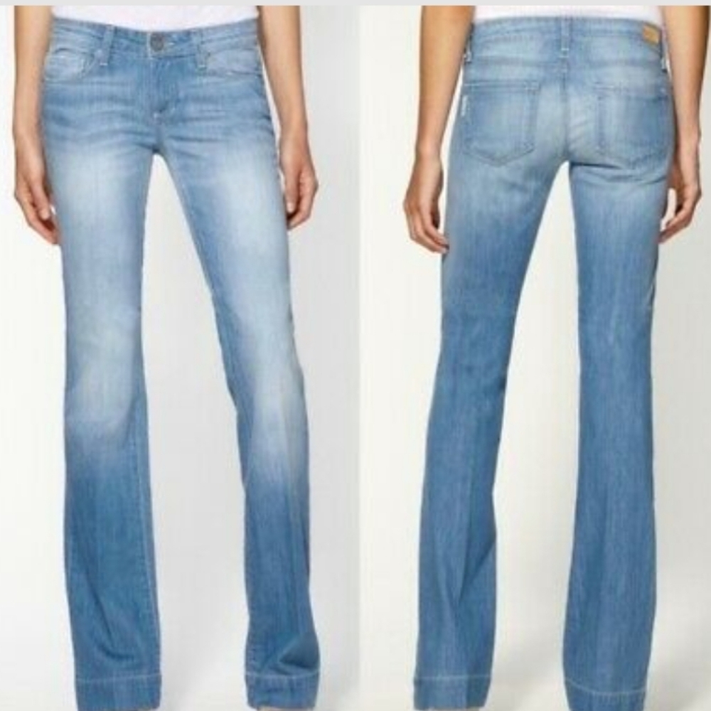 Paige Penny Jeans Light Wash Bootcut Trouser